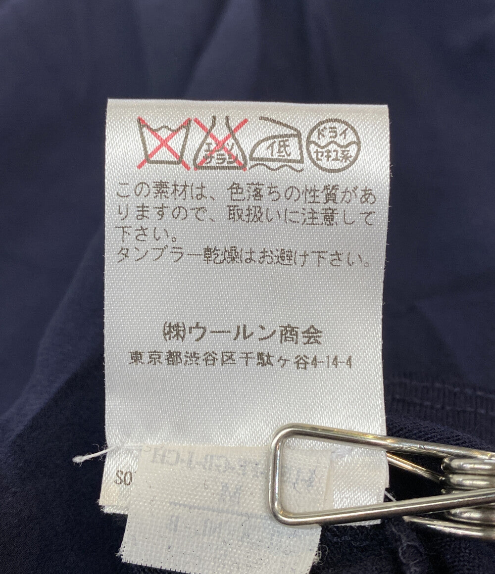 ブルネロクチネリ 長袖ワンピース 素材切替 ネイビー DK61106 レディース SIZE M BRUNELLO CUCINELLI