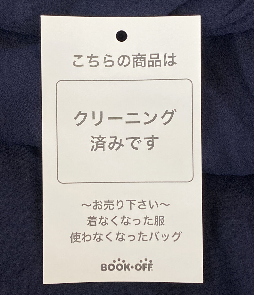 ブルネロクチネリ 長袖ワンピース 素材切替 ネイビー DK61106 レディース SIZE M BRUNELLO CUCINELLI