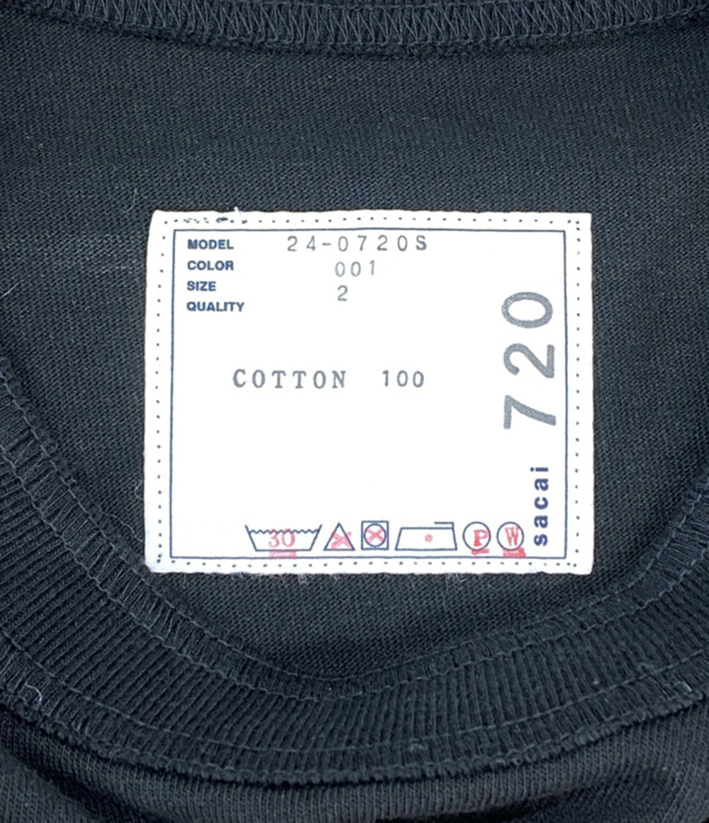 sacai 半袖Ｔシャツ ブラック KNOW FUTURE 24-0720S メンズ SIZE 2 サカイ