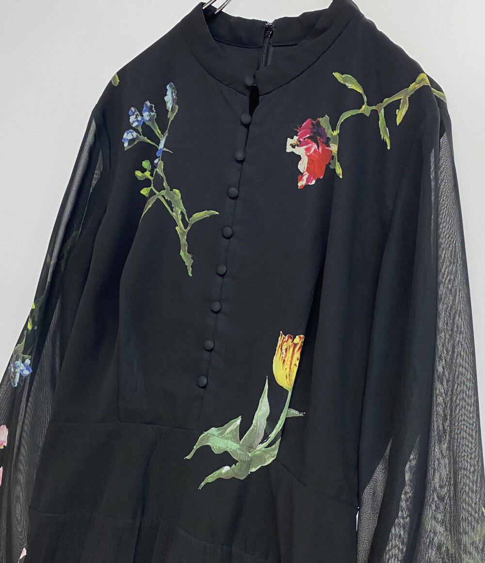 AMERI アメリ 長袖ワンピース フラワープリント レディース SIZE M