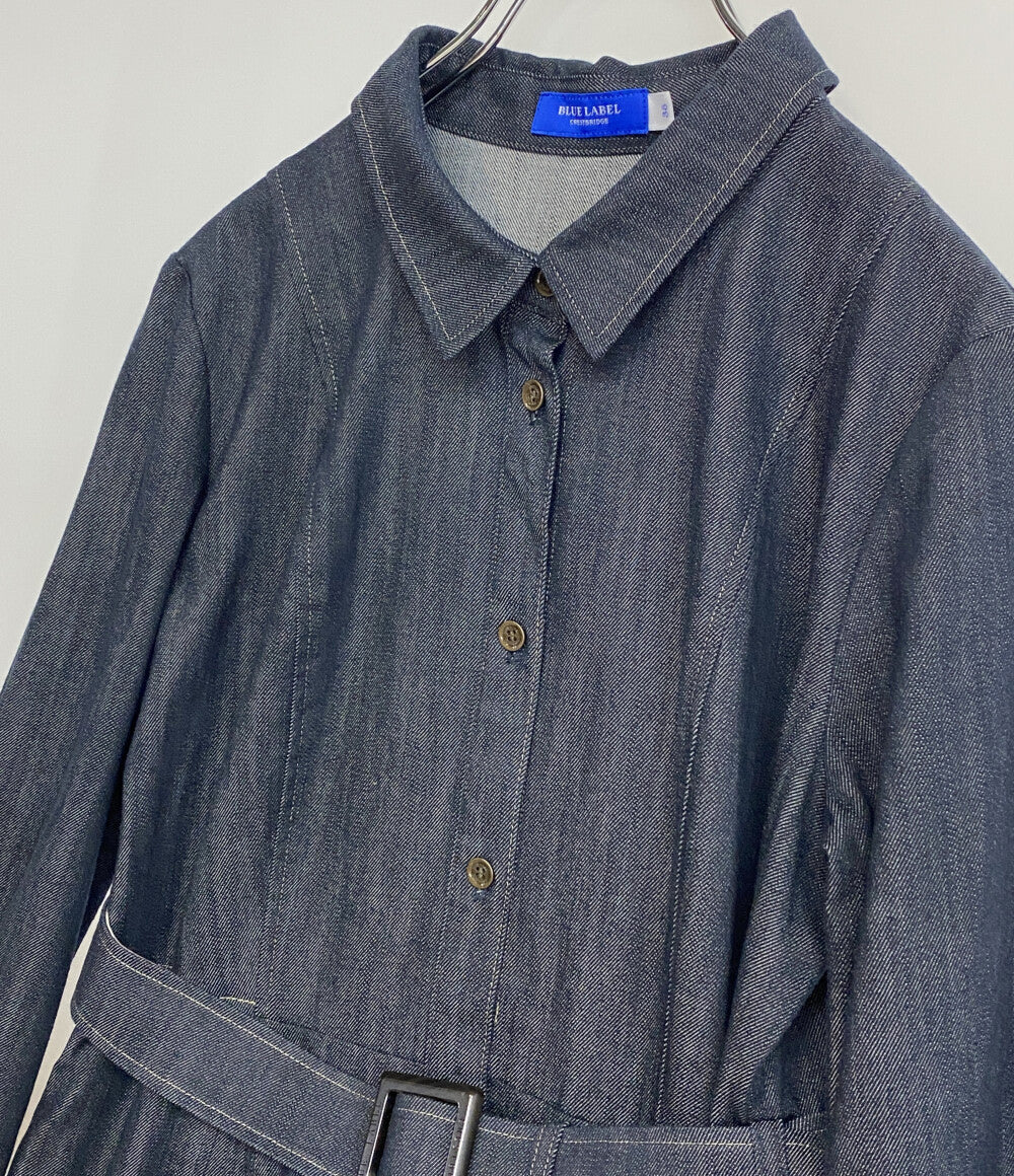 美品 ブルーレーベルクレストブリッジ スラブシャンブレーデニムドレス レディース SIZE 38 BLUE LABEL CRESTBRIDGE