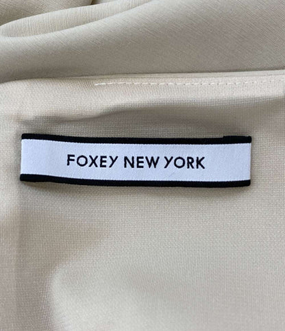 フォクシー ニューヨーク 美品 ノースリーブワンピース ベージュ 38333-NS0FN112L レディース SIZE 38 FOXEY NEW YORK