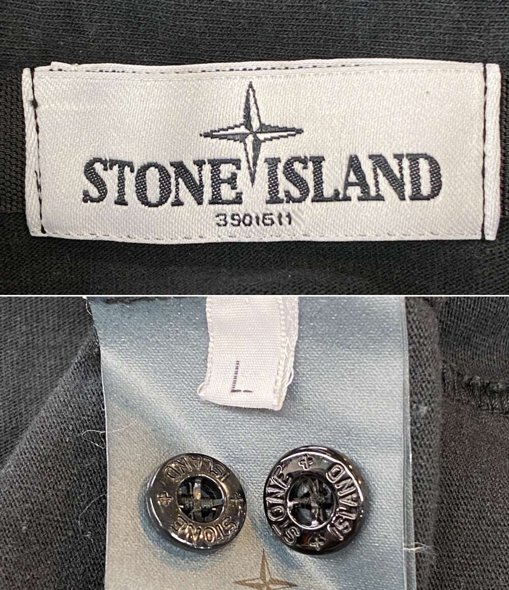 ストーンアイランド ポロシャツ ロゴワッペン メンズ SIZE L STONE ISLAND