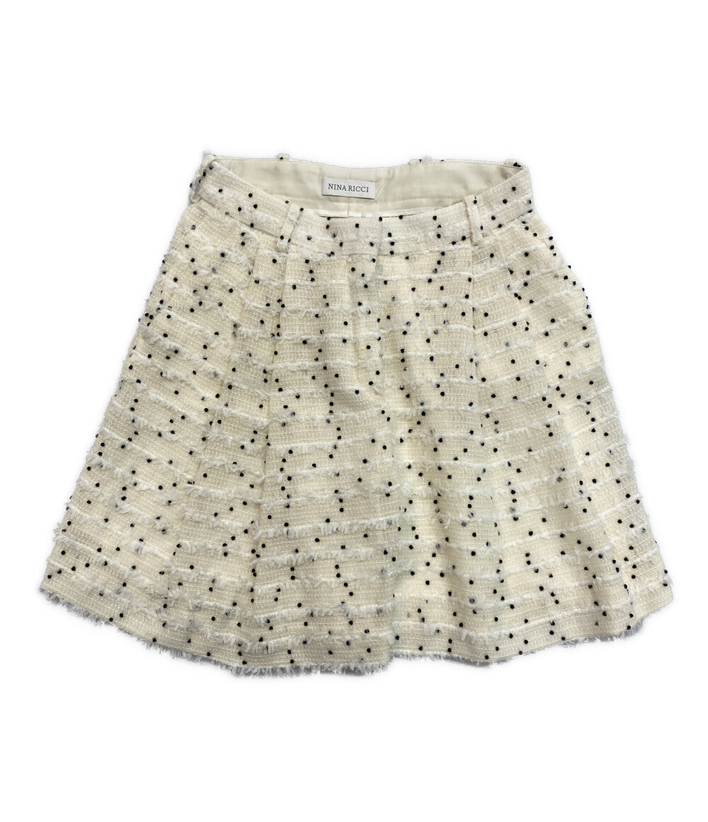 ニナリッチ ハーフパンツ ツイード ドット 5S-PA010-W0357 25SS レディース SIZE 38 NINA RICCI
