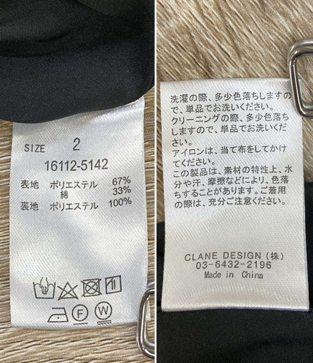 クラネ レイヤード風ワンピース ブラック 16112-5142 レディース SIZE 2 CLANE