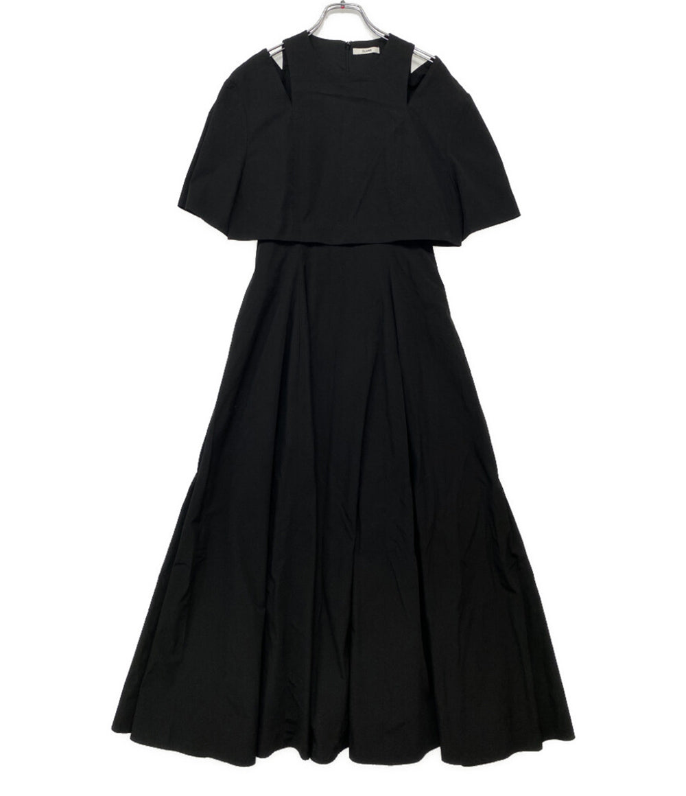 クラネ レイヤード風ワンピース ブラック 16112-5142 レディース SIZE 2 CLANE