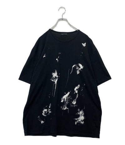 LAD MUSICIAN 半袖Ｔシャツ ペイント ブラック メンズ SIZE 44 ラッドミュージシャン