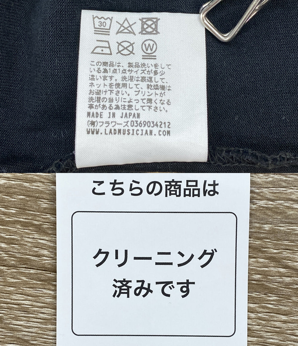 LAD MUSICIAN 半袖Ｔシャツ ペイント ブラック メンズ SIZE 44 ラッドミュージシャン