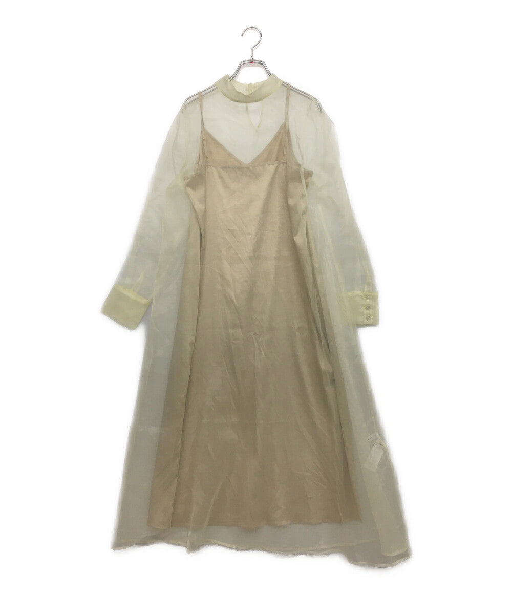 アメリ ロングジレ ベスト LONG BEST SET SHEER DRESS 2022ss レディース SIZE M AMERI