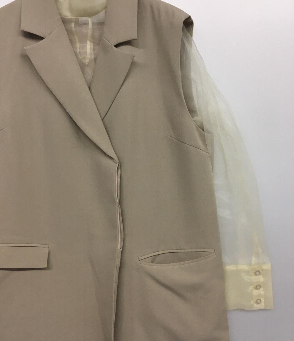 アメリ ロングジレ ベスト LONG BEST SET SHEER DRESS 2022ss レディース SIZE M AMERI