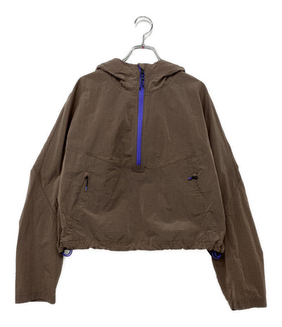 ルルレモン ナイロンパーカー チェック ハーフジップ レディース SIZE 8 lululemon