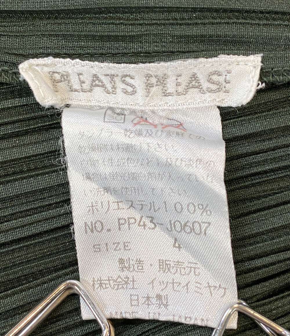 プリーツプリーズ ロングカーディガン グリーン PP43J0607 レディース SIZE 4 PLEATS PLEASE