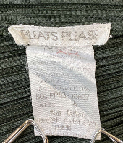 プリーツプリーズ ロングカーディガン グリーン PP43J0607 レディース SIZE 4 PLEATS PLEASE