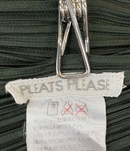 プリーツプリーズ ロングカーディガン グリーン PP43J0607 レディース SIZE 4 PLEATS PLEASE