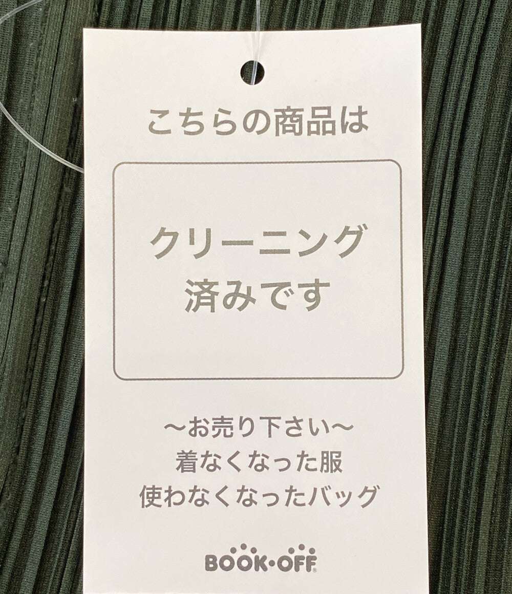 プリーツプリーズ ロングカーディガン グリーン PP43J0607 レディース SIZE 4 PLEATS PLEASE