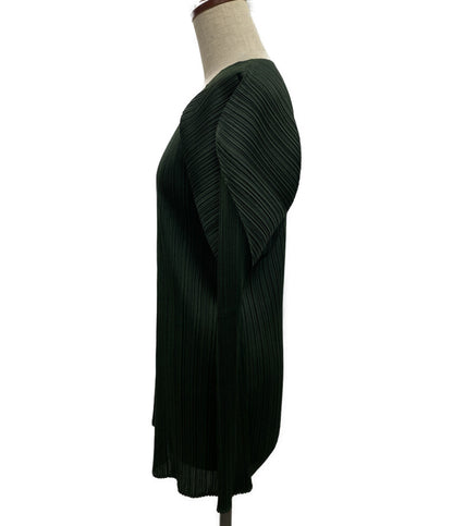 プリーツプリーズ ロングカーディガン グリーン PP43J0607 レディース SIZE 4 PLEATS PLEASE