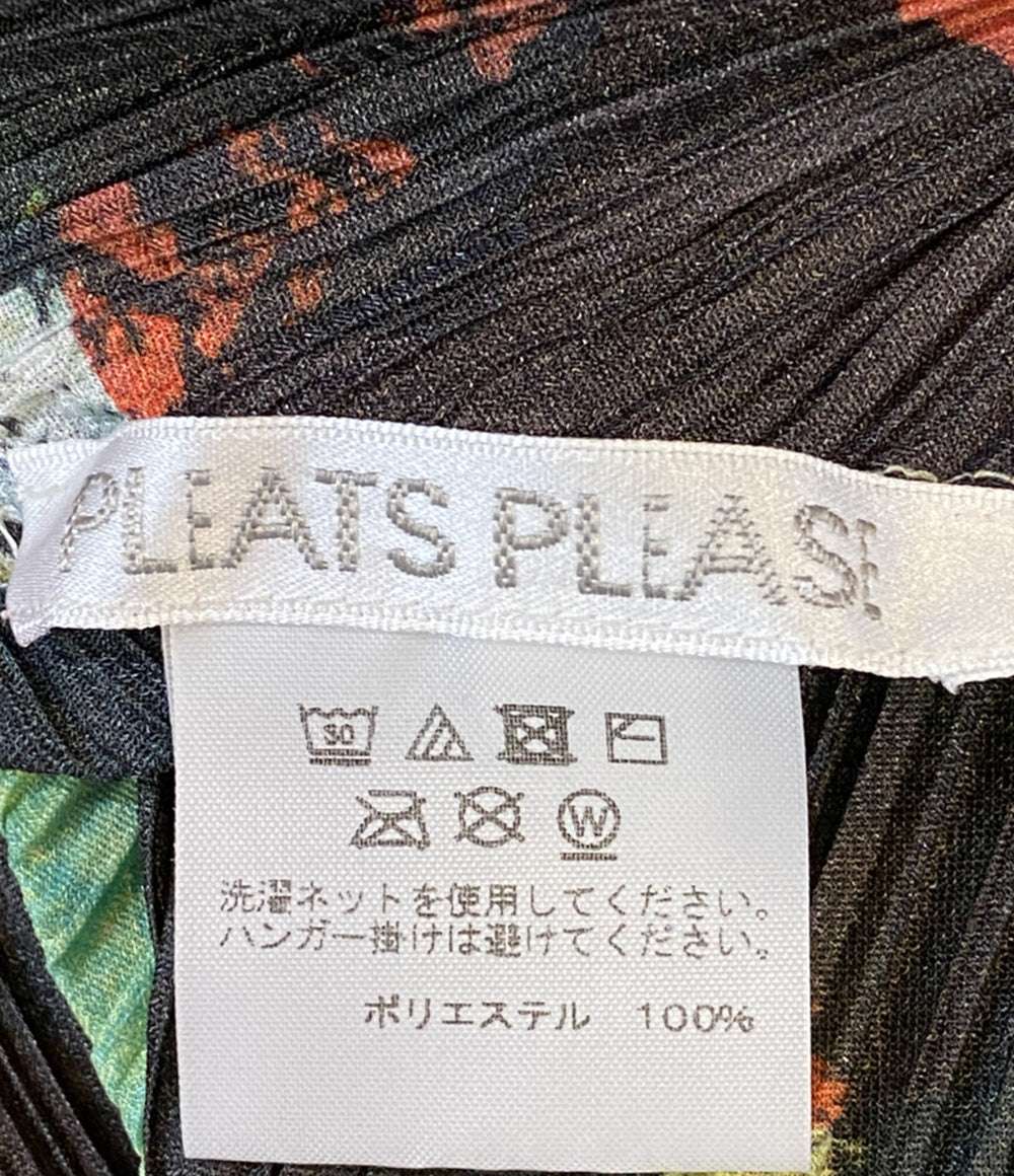 プリーツプリーズ 美品 ノースリーブロングワンピース マルチカラー PP91JH724 レディース SIZE 3 PLEATS PLEASE
