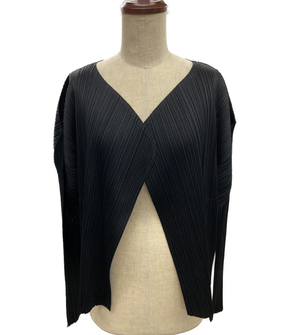 プリーツプリーズ カーディガン ブラック PP04JD623 レディース SIZE 3 PLEATS PLEASE
