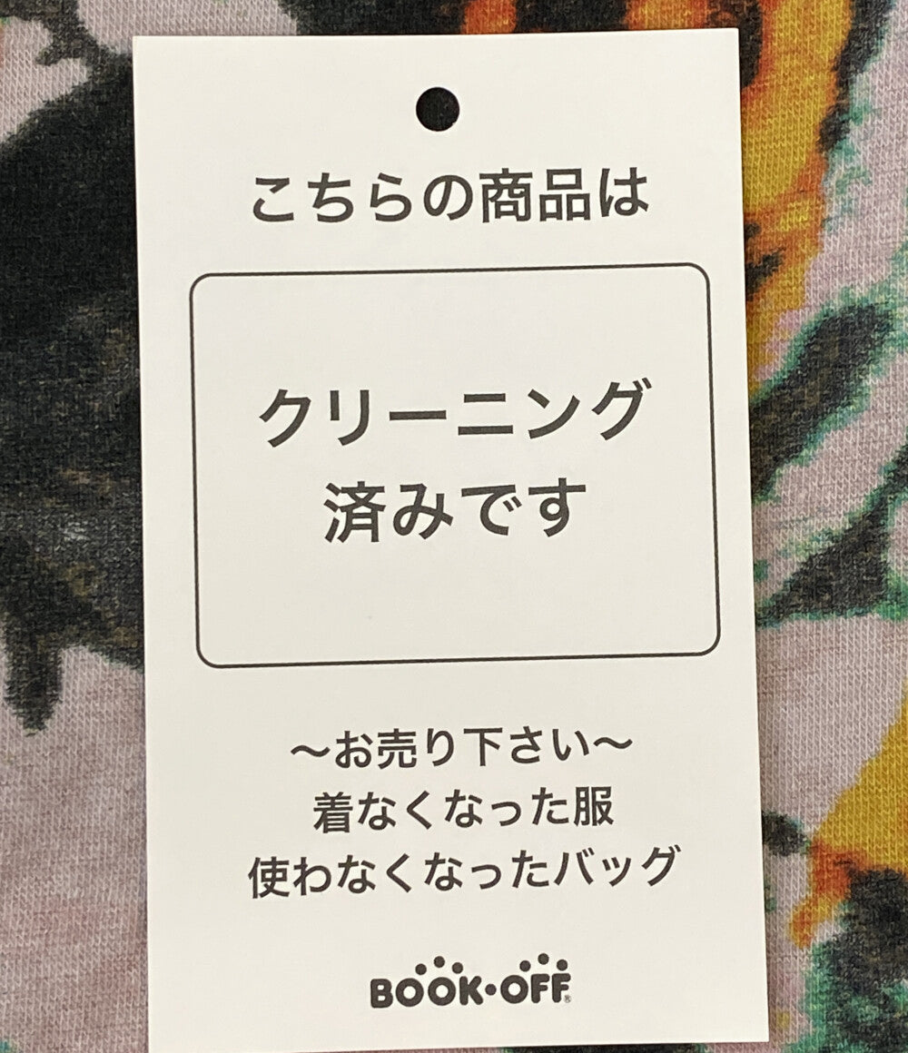 イッセイミヤケ 美品 カットソー オレンジ シースルー パターン柄 IM21JK121 レディース SIZE 2 ISSEY MIYAKE
