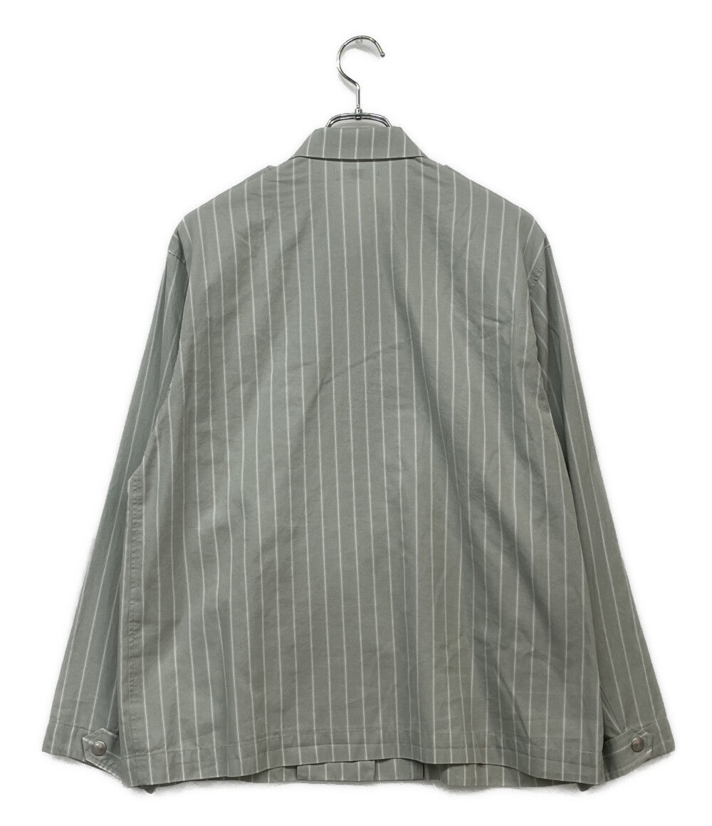 美品 イン 長袖シャツ グリーン ストライプ ID25S-BL02 レディース SIZE 36 IHNN