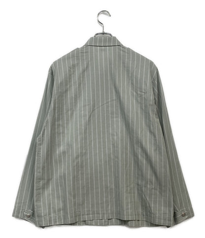 美品 イン 長袖シャツ グリーン ストライプ ID25S-BL02 レディース SIZE 36 IHNN