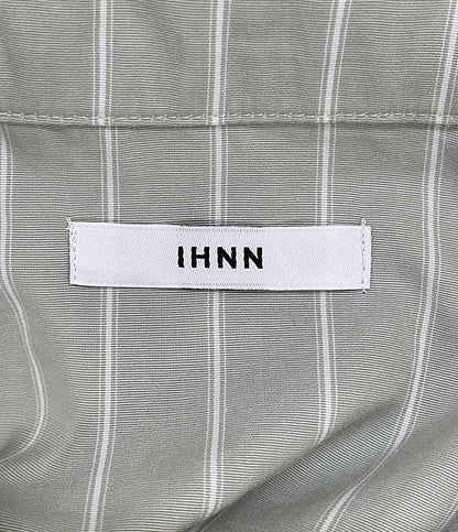 美品 イン 長袖シャツ グリーン ストライプ ID25S-BL02 レディース SIZE 36 IHNN