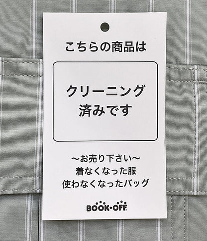 美品 イン 長袖シャツ グリーン ストライプ ID25S-BL02 レディース SIZE 36 IHNN