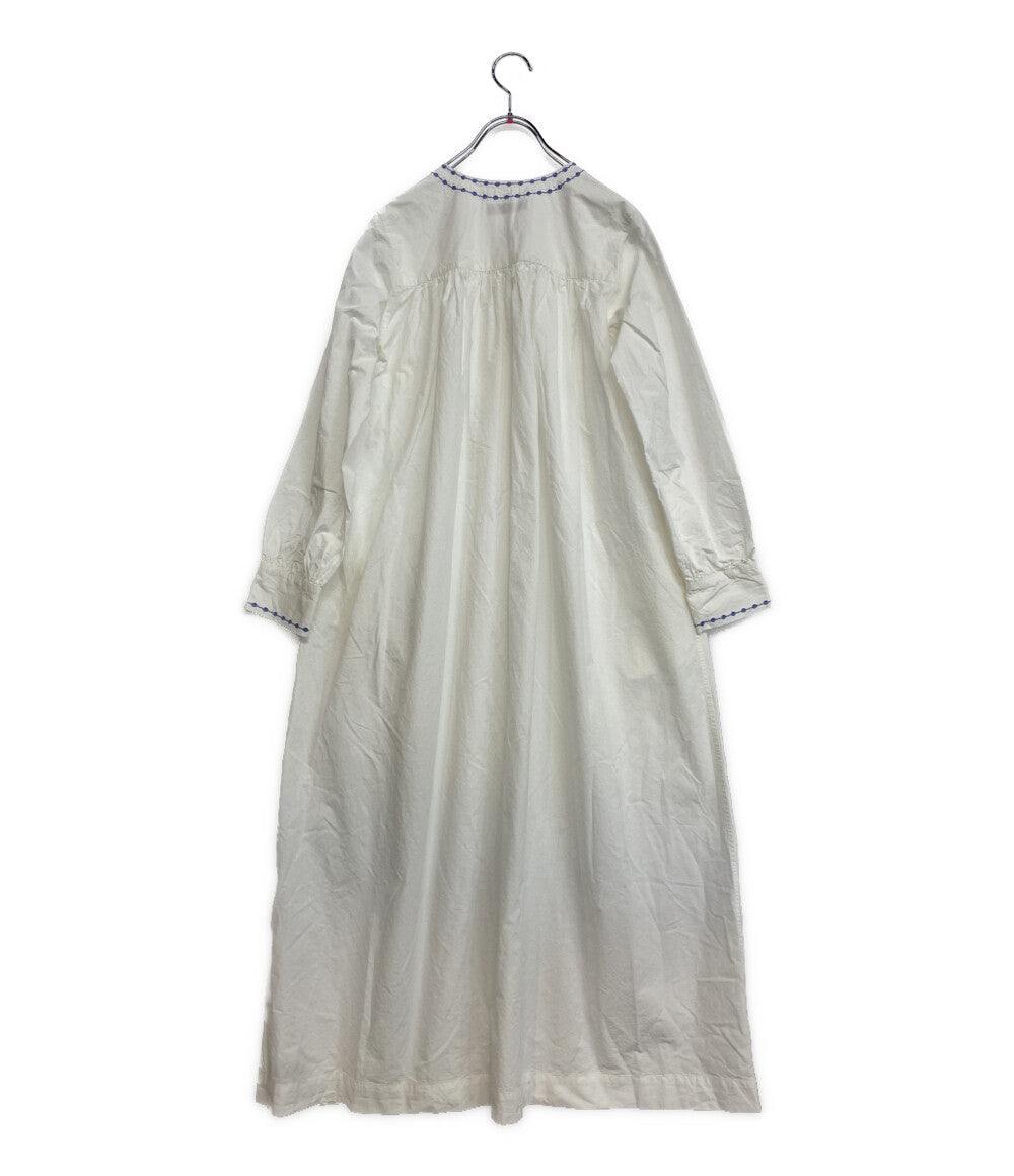 TEN×RON HERMAN テン 長袖ワンピース ホワイト コットン レディース SIZE XS ロンハーマン