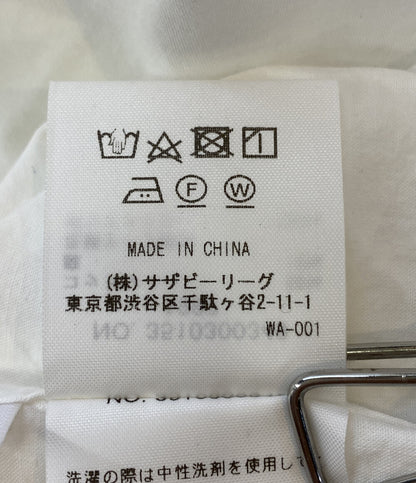 TEN×RON HERMAN テン 長袖ワンピース ホワイト コットン レディース SIZE XS ロンハーマン