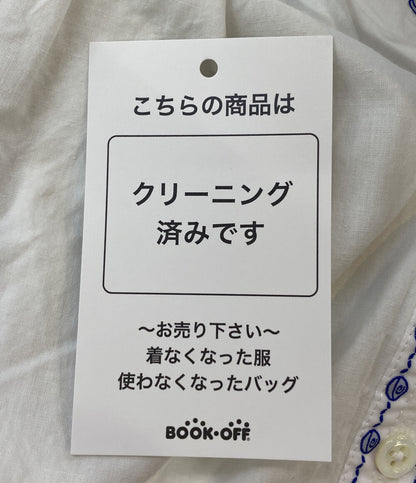 TEN×RON HERMAN テン 長袖ワンピース ホワイト コットン レディース SIZE XS ロンハーマン