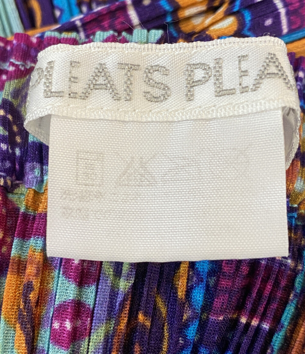 プリーツプリーズ スカート 短丈 総柄 レディース SIZE F PLEATS PLEASE