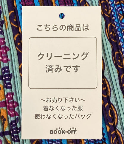 プリーツプリーズ スカート 短丈 総柄 レディース SIZE F PLEATS PLEASE