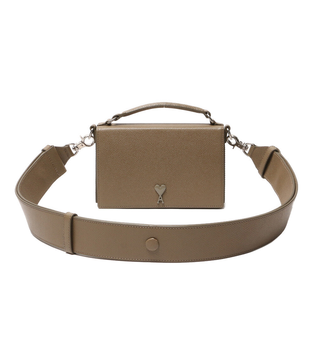 美品 アミパリス スクエア ミニショルダー レディース AMI paris