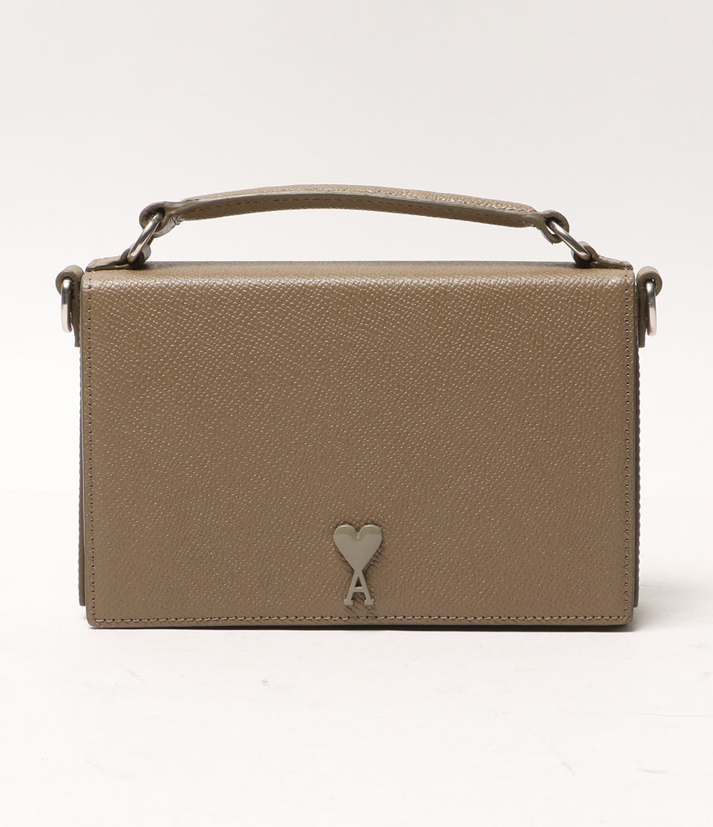 美品 アミパリス スクエア ミニショルダー レディース AMI paris