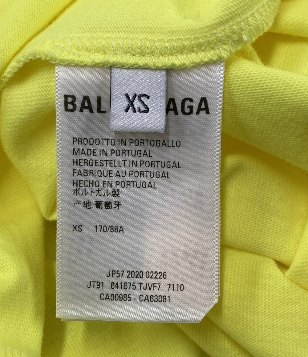 バレンシアガ 半袖Tシャツ ネオンイエロー キャンペーンロゴ メンズ SIZE XS BALENCIAGA
