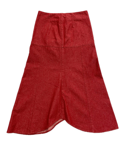 美品 MEYAME メヤメ デニムスカート 24SMESK02 レッド MEY-1868 レディース SIZE 1