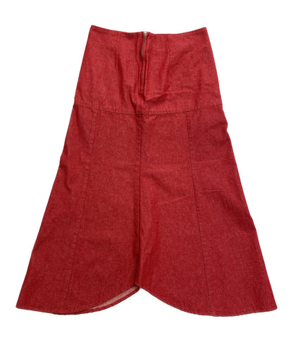 美品 MEYAME メヤメ デニムスカート 24SMESK02 レッド MEY-1868 レディース SIZE 1