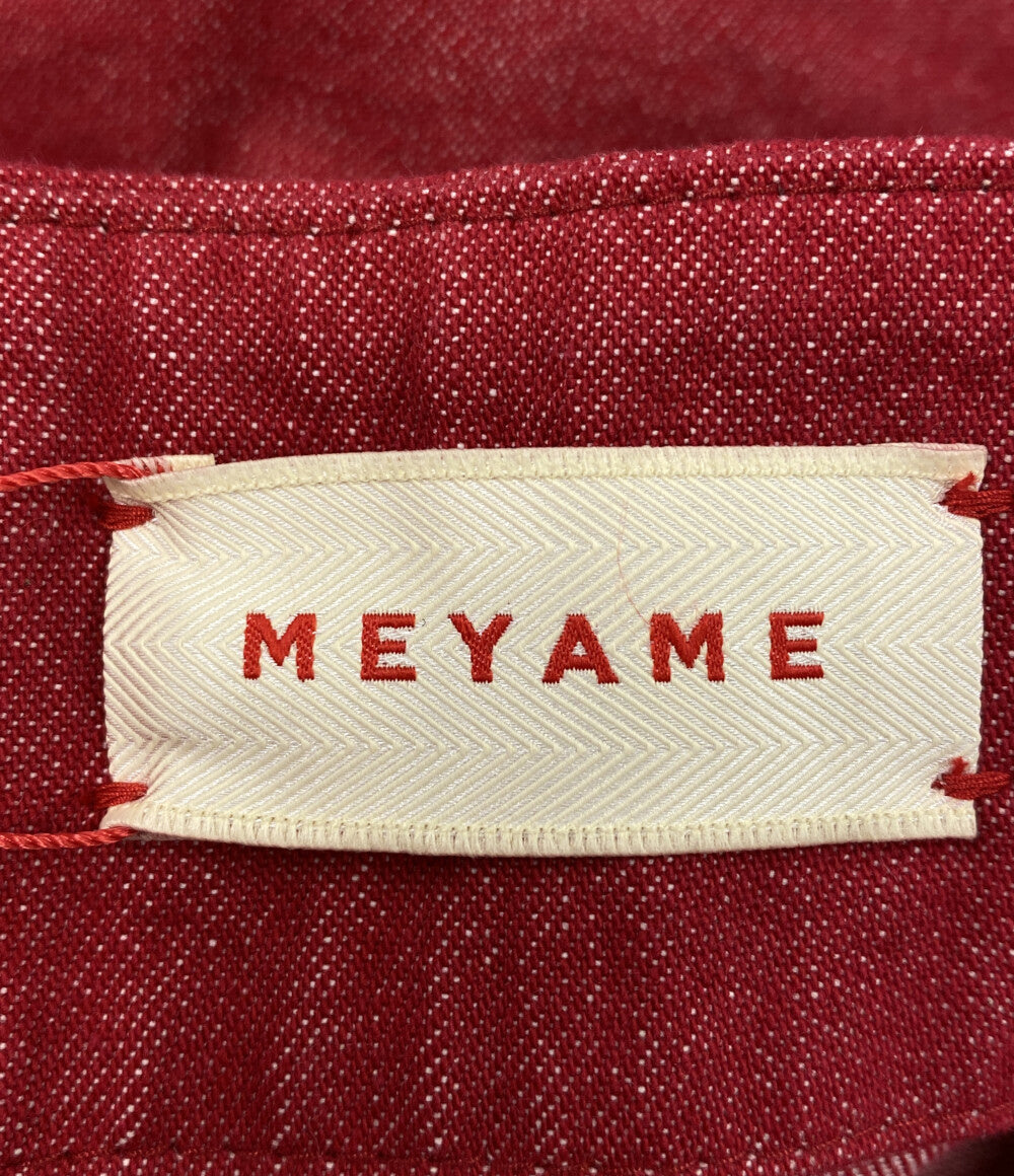 美品 MEYAME メヤメ デニムスカート 24SMESK02 レッド MEY-1868 レディース SIZE 1