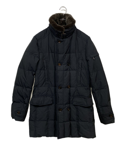 MOORER ダウンジャケット ネイビー ファー MORRIS-KM レディース SIZE 44 ムーレー