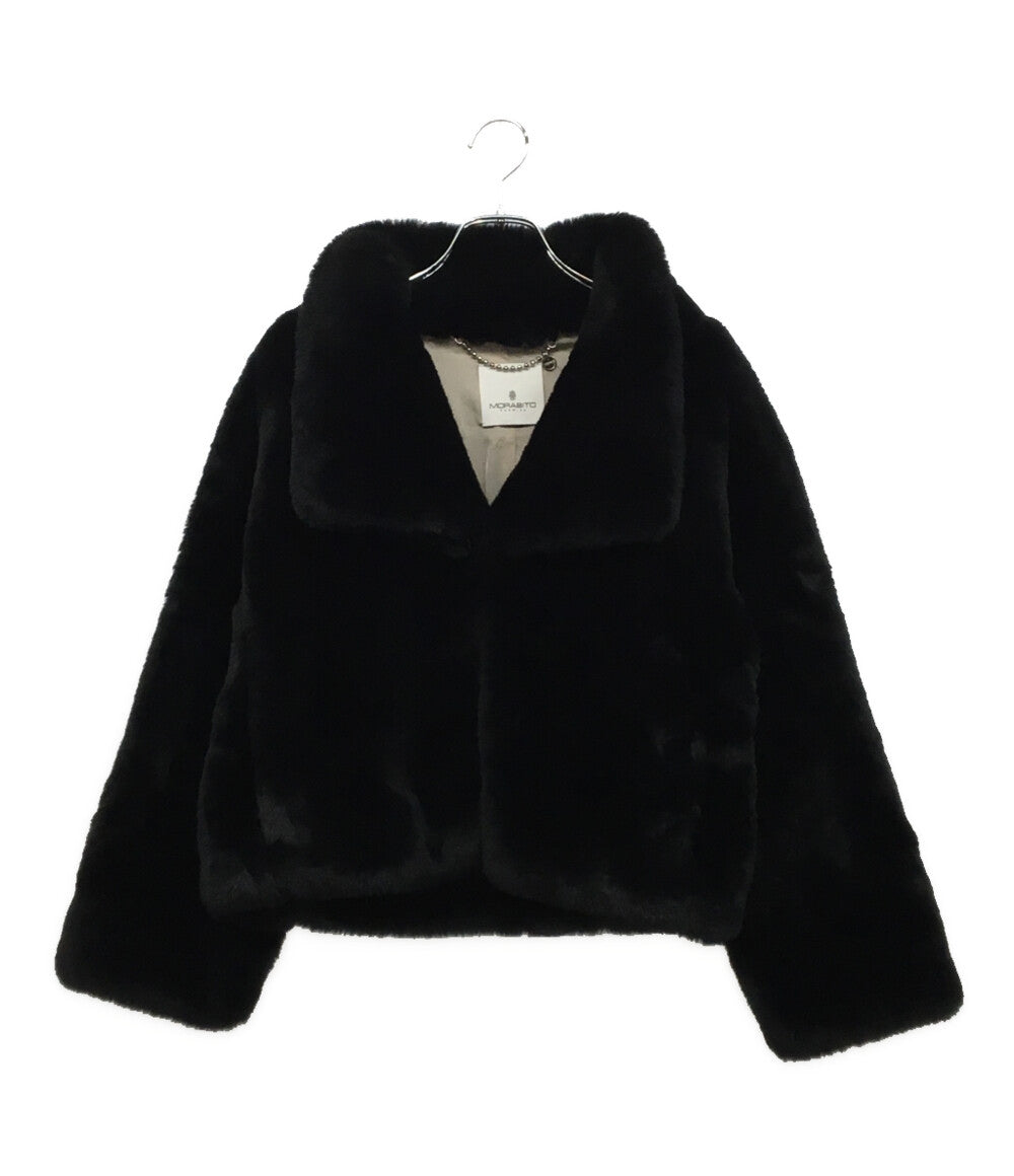 モラビト ファーコート ブラック 9093-31212 レディース SIZE 38 MORABITO