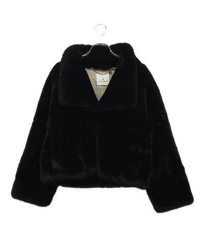 モラビト ファーコート ブラック 9093-31212 レディース SIZE 38 MORABITO
