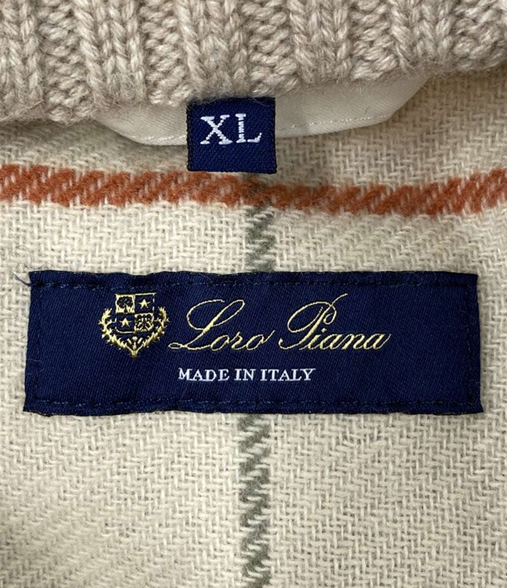 ロロピアーナ ボンバージャケット ホワイト フーディ メンズ SIZE XL Loro Piana