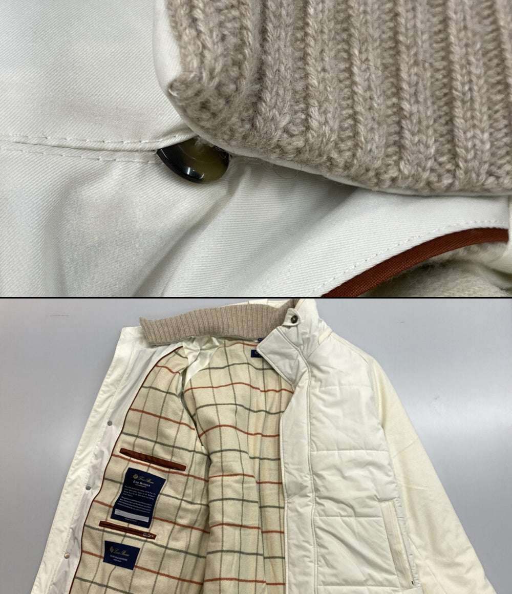 ロロピアーナ ボンバージャケット ホワイト フーディ メンズ SIZE XL Loro Piana