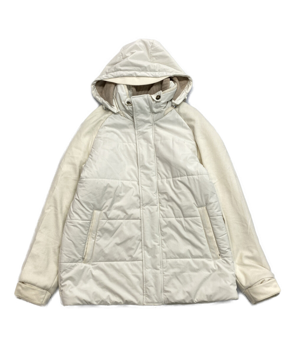 ロロピアーナ ボンバージャケット ホワイト フーディ メンズ SIZE XL Loro Piana