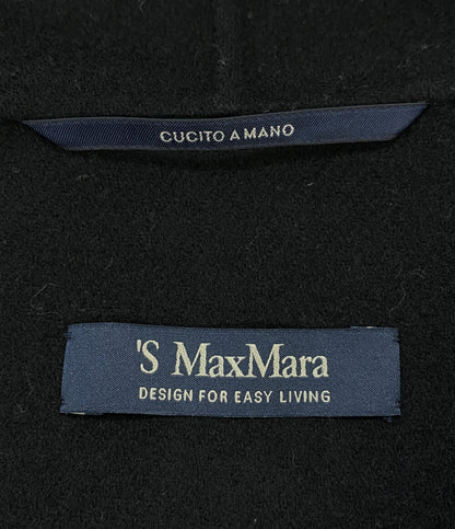 エス マックスマーラ ジップフーデッドウールコート 908601036 ネイビー レディース SIZE 42 ’S Max Mara
