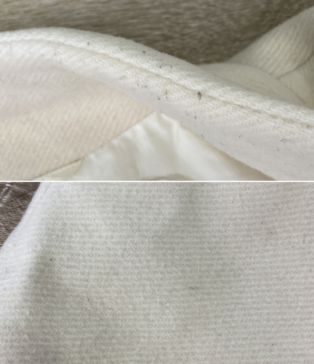 ヘルノ コート ジップアップ ウール切替 ホワイト レディース SIZE 44 HERNO
