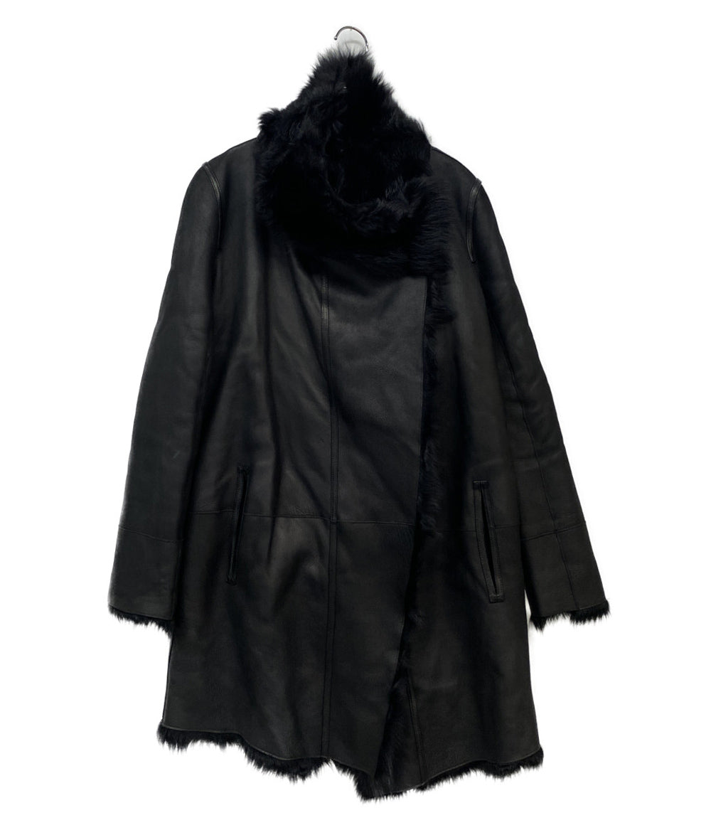 YVES SALOMO レザーコート ブラック レディース SIZE 36 イヴサロモン