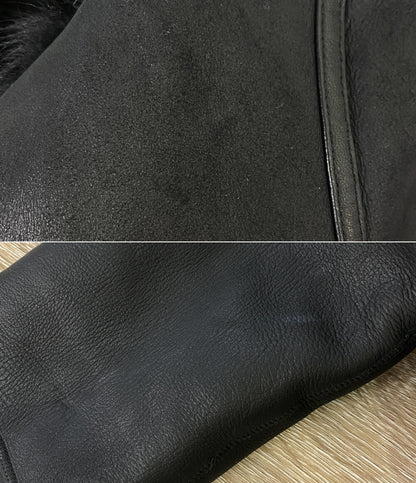 YVES SALOMO レザーコート ブラック レディース SIZE 36 イヴサロモン