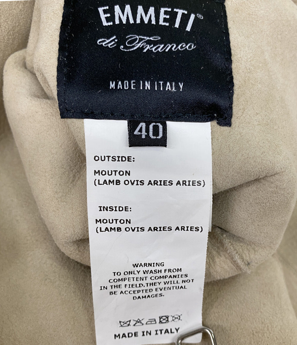 EMMETI ムートンコート レディース SIZE 40 エンメティ – Rehello by