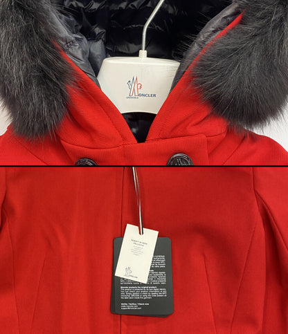 美品 MONCLER ダウンコート レッド BAUGES レディース SIZE 3 モンクレール